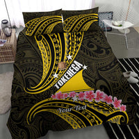 Personalised Tokelau Tokehega Day Bedding Set Tokelauan Tatau Black Color - Polynesian Pride