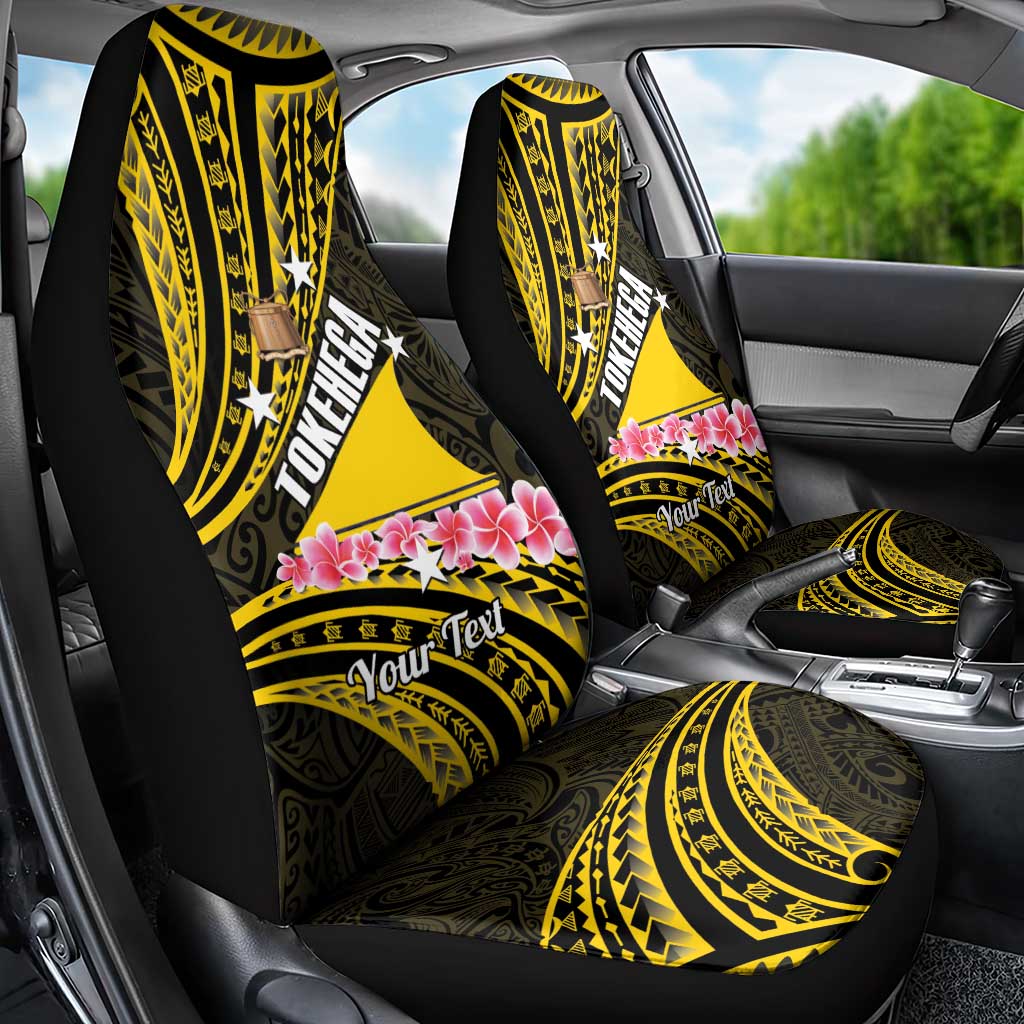 Personalised Tokelau Tokehega Day Car Seat Cover Tokelauan Tatau Black Color - Polynesian Pride