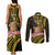Personalised Tokelau Tokehega Day Couples Matching Tank Maxi Dress and Long Sleeve Button Shirt Tokelauan Tatau Black Color - Polynesian Pride