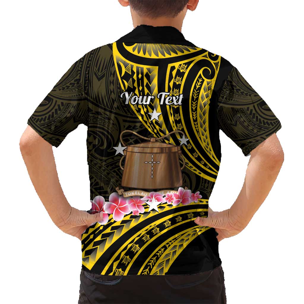 Personalised Tokelau Tokehega Day Family Matching Long Sleeve Bodycon Dress and Hawaiian Shirt Tokelauan Tatau Black Color - Polynesian Pride