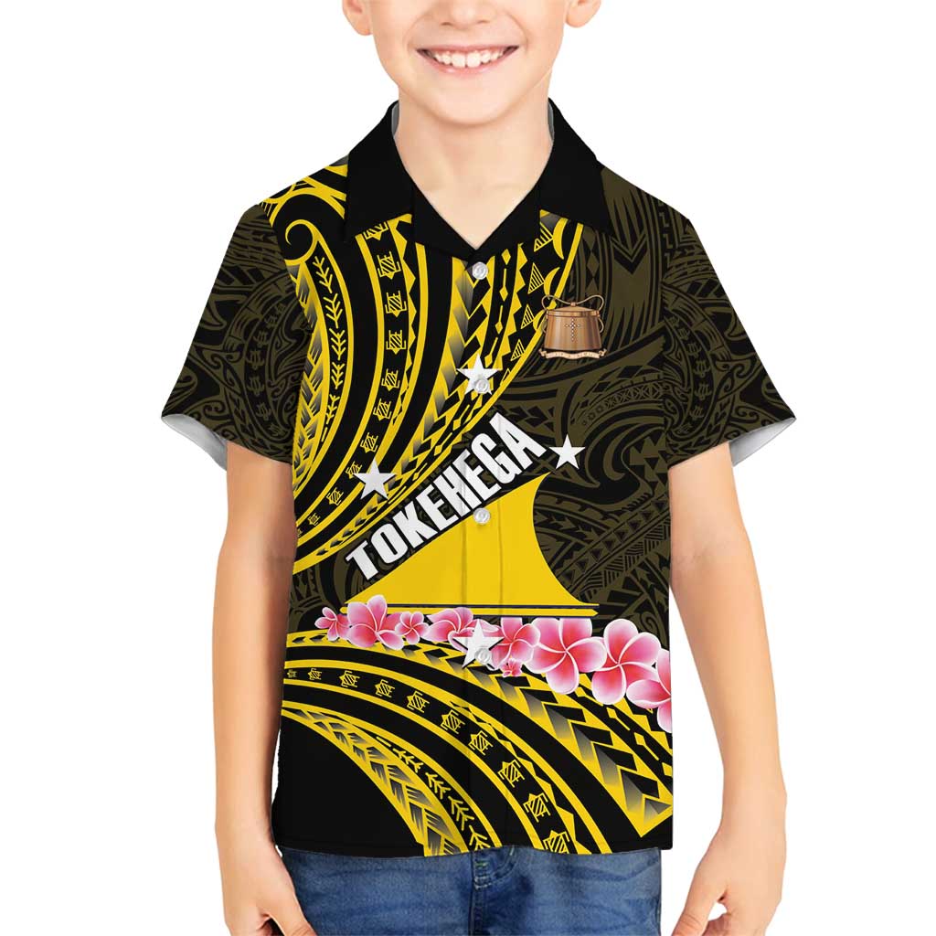 Personalised Tokelau Tokehega Day Family Matching Long Sleeve Bodycon Dress and Hawaiian Shirt Tokelauan Tatau Black Color - Polynesian Pride