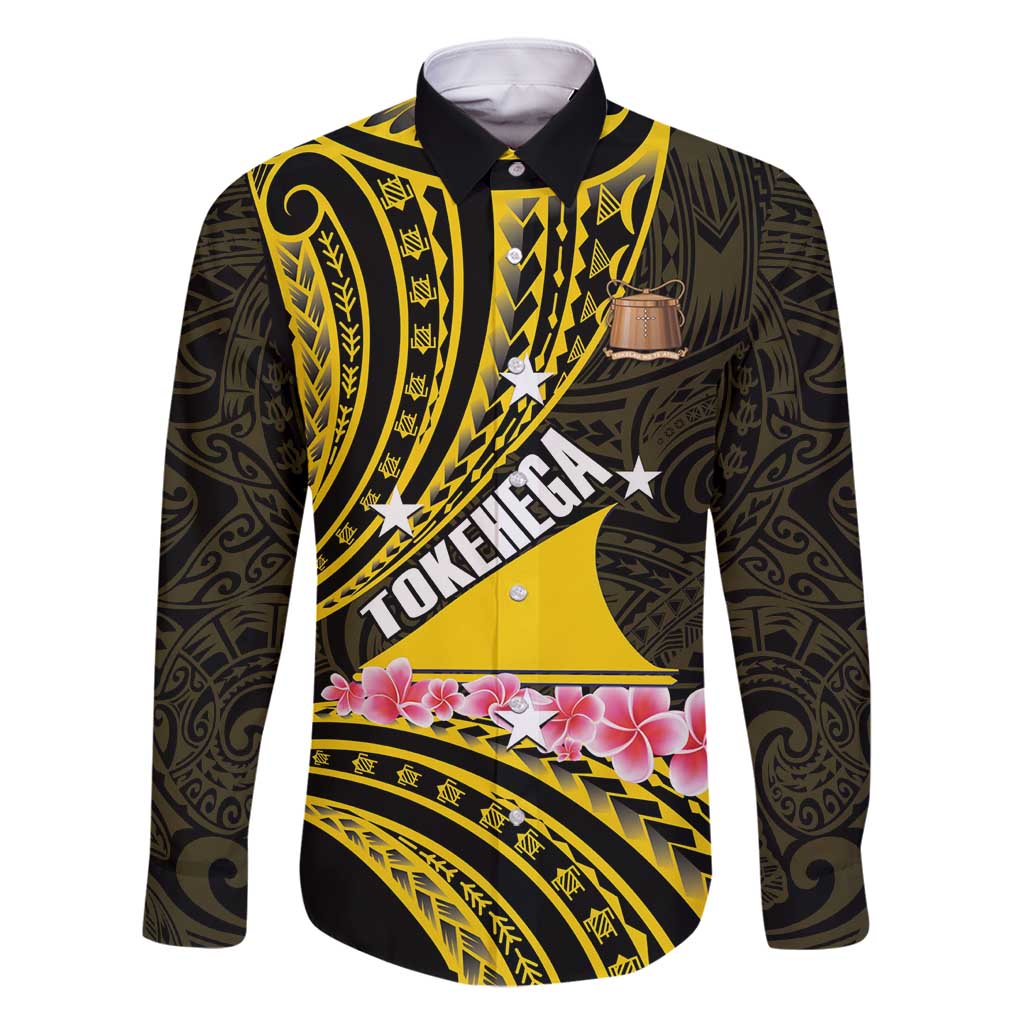 Personalised Tokelau Tokehega Day Family Matching Mermaid Dress and Hawaiian Shirt Tokelauan Tatau Black Color - Polynesian Pride