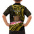 Personalised Tokelau Tokehega Day Family Matching Off The Shoulder Long Sleeve Dress and Hawaiian Shirt Tokelauan Tatau Black Color - Polynesian Pride