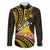 Personalised Tokelau Tokehega Day Family Matching Off The Shoulder Long Sleeve Dress and Hawaiian Shirt Tokelauan Tatau Black Color - Polynesian Pride