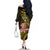 Personalised Tokelau Tokehega Day Family Matching Off The Shoulder Long Sleeve Dress and Hawaiian Shirt Tokelauan Tatau Black Color - Polynesian Pride