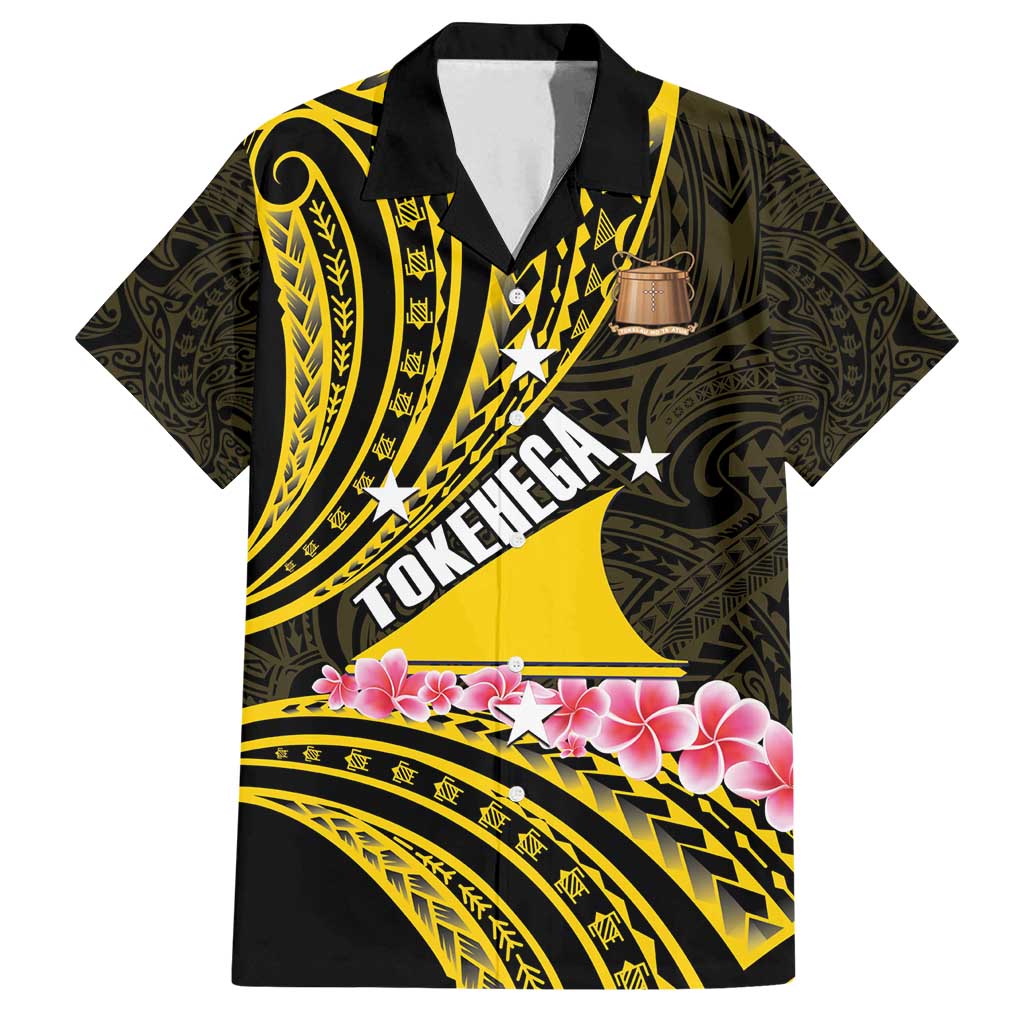 Personalised Tokelau Tokehega Day Family Matching Puletasi and Hawaiian Shirt Tokelauan Tatau Black Color - Polynesian Pride