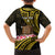 Personalised Tokelau Tokehega Day Family Matching Short Sleeve Bodycon Dress and Hawaiian Shirt Tokelauan Tatau Black Color - Polynesian Pride