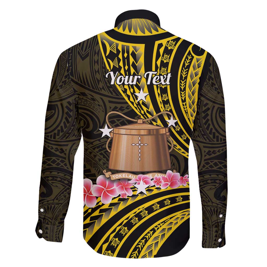 Personalised Tokelau Tokehega Day Family Matching Short Sleeve Bodycon Dress and Hawaiian Shirt Tokelauan Tatau Black Color - Polynesian Pride