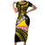 Personalised Tokelau Tokehega Day Family Matching Short Sleeve Bodycon Dress and Hawaiian Shirt Tokelauan Tatau Black Color - Polynesian Pride