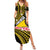 Personalised Tokelau Tokehega Day Family Matching Summer Maxi Dress and Hawaiian Shirt Tokelauan Tatau Black Color - Polynesian Pride