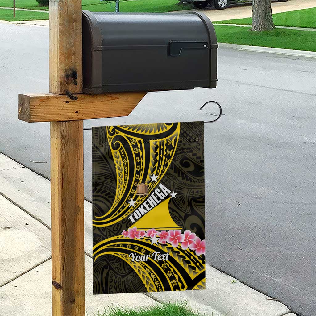 Personalised Tokelau Tokehega Day Garden Flag Tokelauan Tatau Black Color - Polynesian Pride