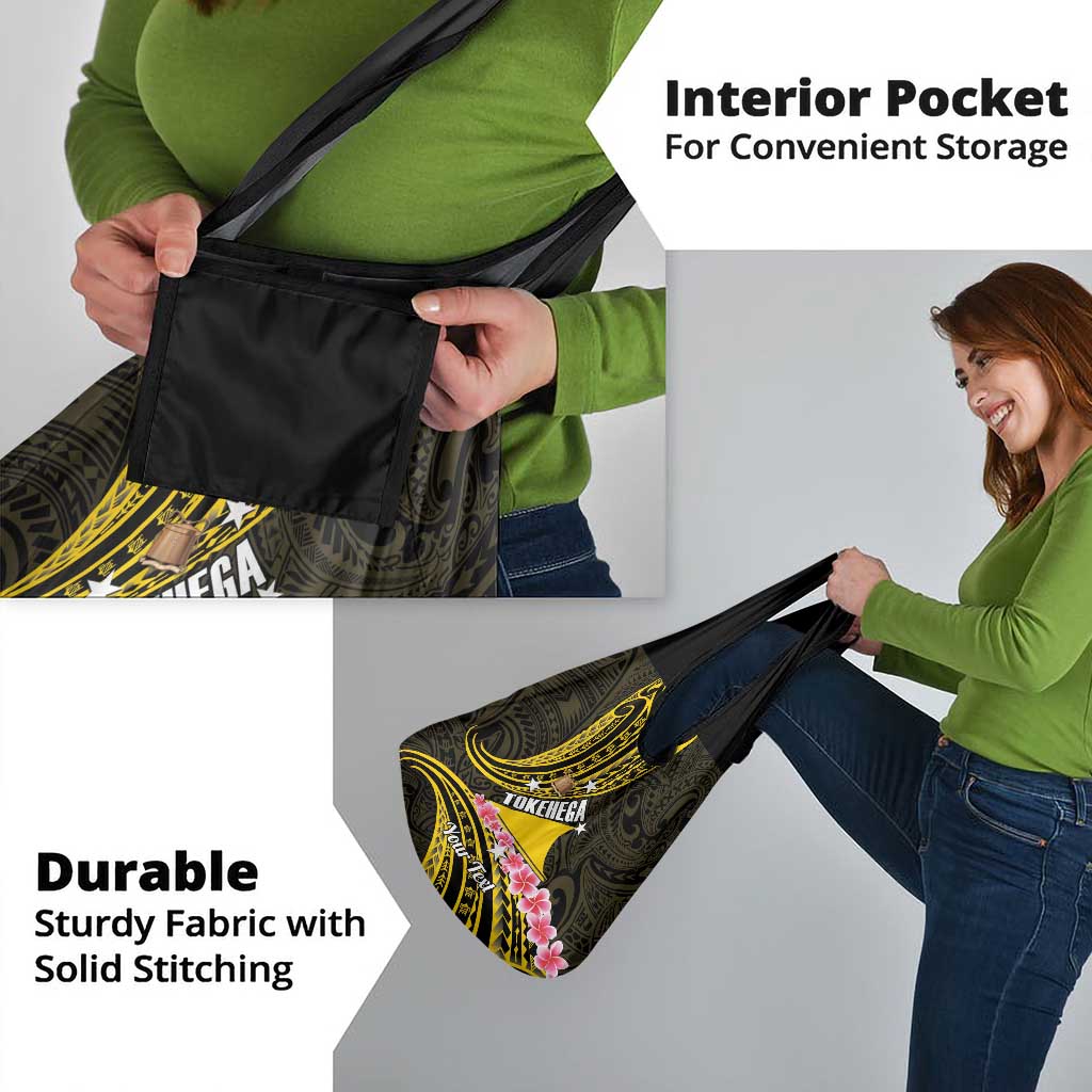 Personalised Tokelau Tokehega Day Grocery Bag Tokelauan Tatau Black Color - Polynesian Pride