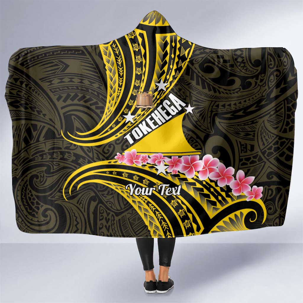 Personalised Tokelau Tokehega Day Hooded Blanket Tokelauan Tatau Black Color - Polynesian Pride