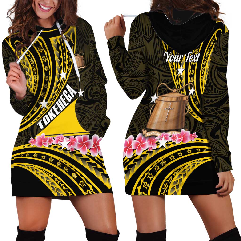 Personalised Tokelau Tokehega Day Hoodie Dress Tokelauan Tatau Black Color - Polynesian Pride