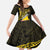 Personalised Tokelau Tokehega Day Kid Short Sleeve Dress Tokelauan Tatau Black Color - Polynesian Pride