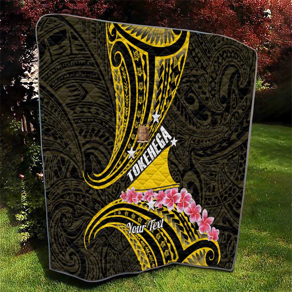 Personalised Tokelau Tokehega Day Quilt Tokelauan Tatau Black Color - Polynesian Pride