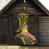 Personalised Tokelau Tokehega Day Quilt Tokelauan Tatau Black Color - Polynesian Pride