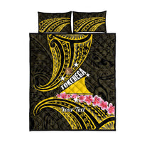 Personalised Tokelau Tokehega Day Quilt Bed Set Tokelauan Tatau Black Color - Polynesian Pride