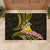 Personalised Tokelau Tokehega Day Rubber Doormat Tokelauan Tatau Black Color - Polynesian Pride
