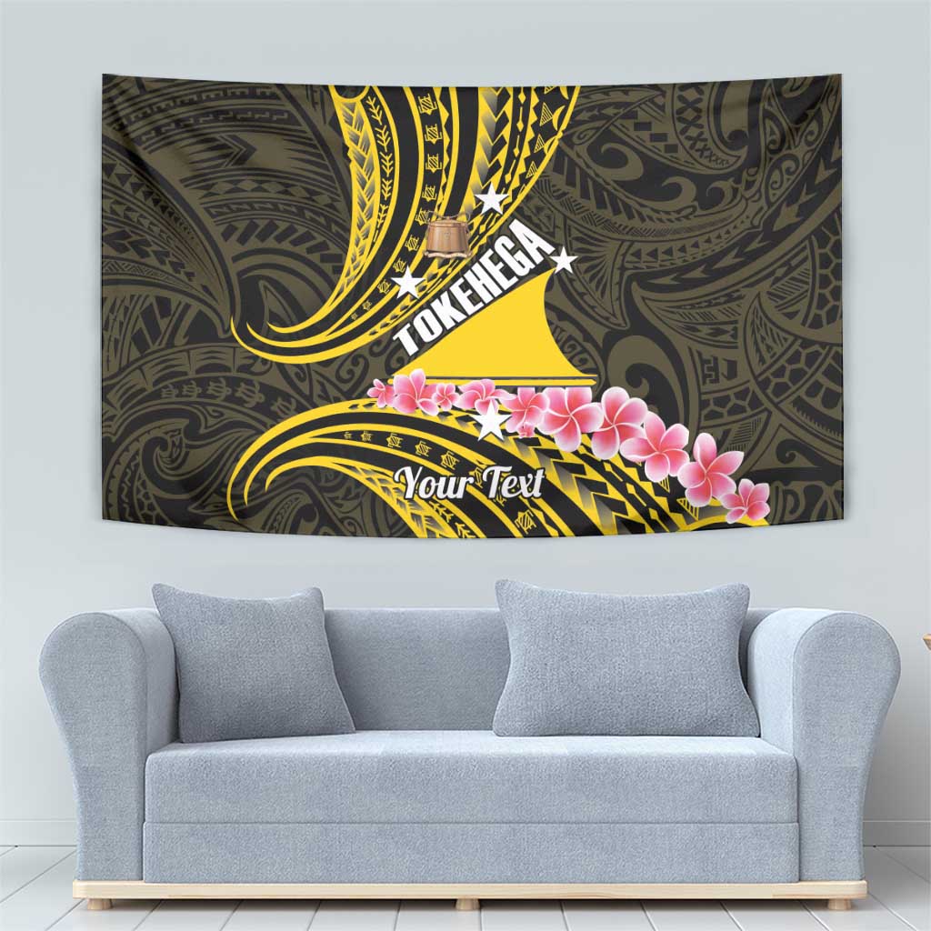 Personalised Tokelau Tokehega Day Tapestry Tokelauan Tatau Black Color - Polynesian Pride
