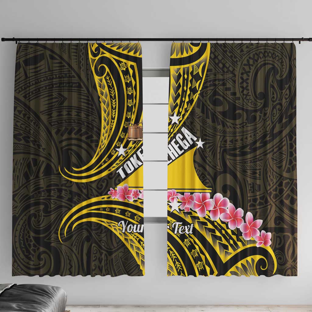 Personalised Tokelau Tokehega Day Window Curtain Tokelauan Tatau Black Color - Polynesian Pride