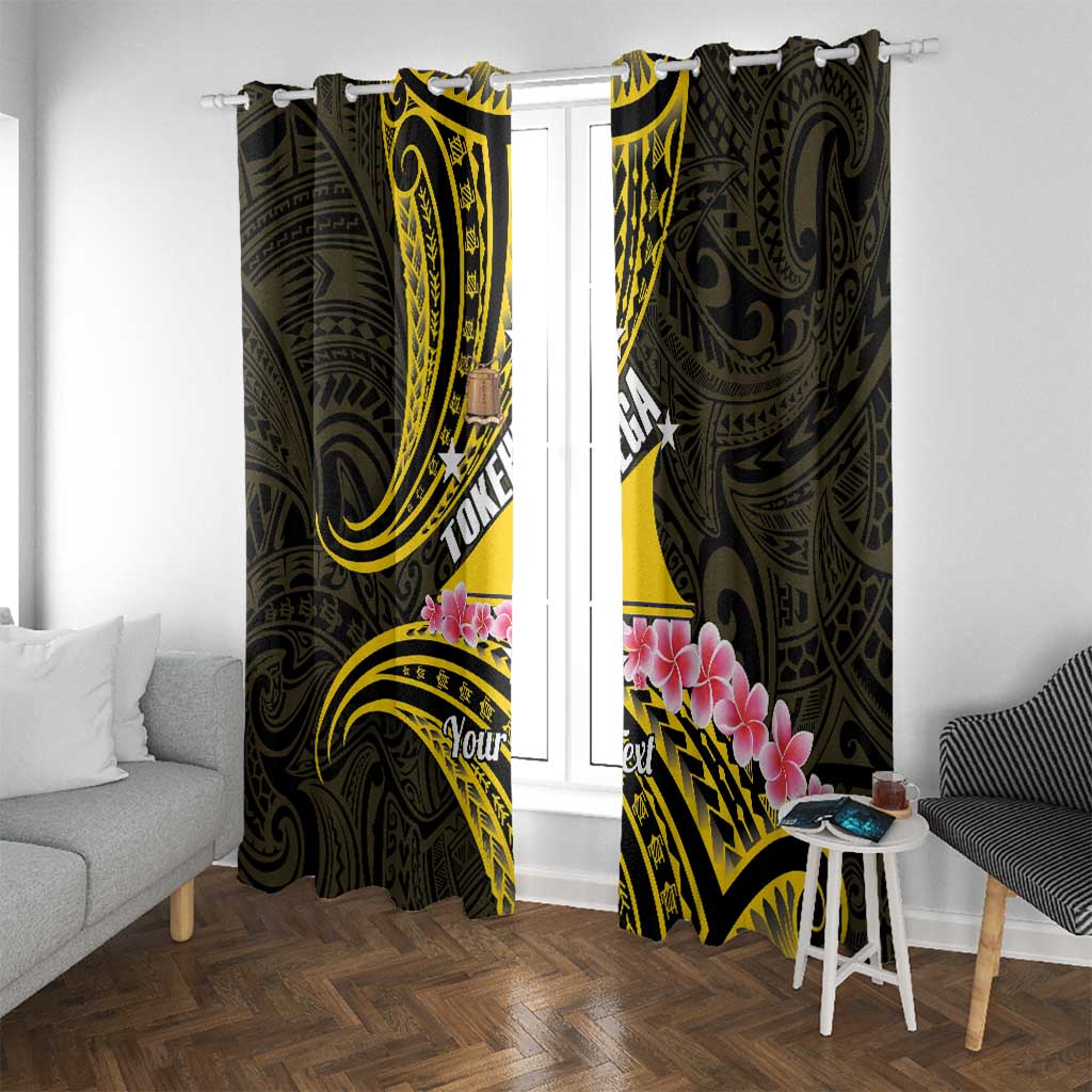 Personalised Tokelau Tokehega Day Window Curtain Tokelauan Tatau Black Color - Polynesian Pride