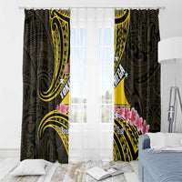 Personalised Tokelau Tokehega Day Window Curtain Tokelauan Tatau Black Color - Polynesian Pride