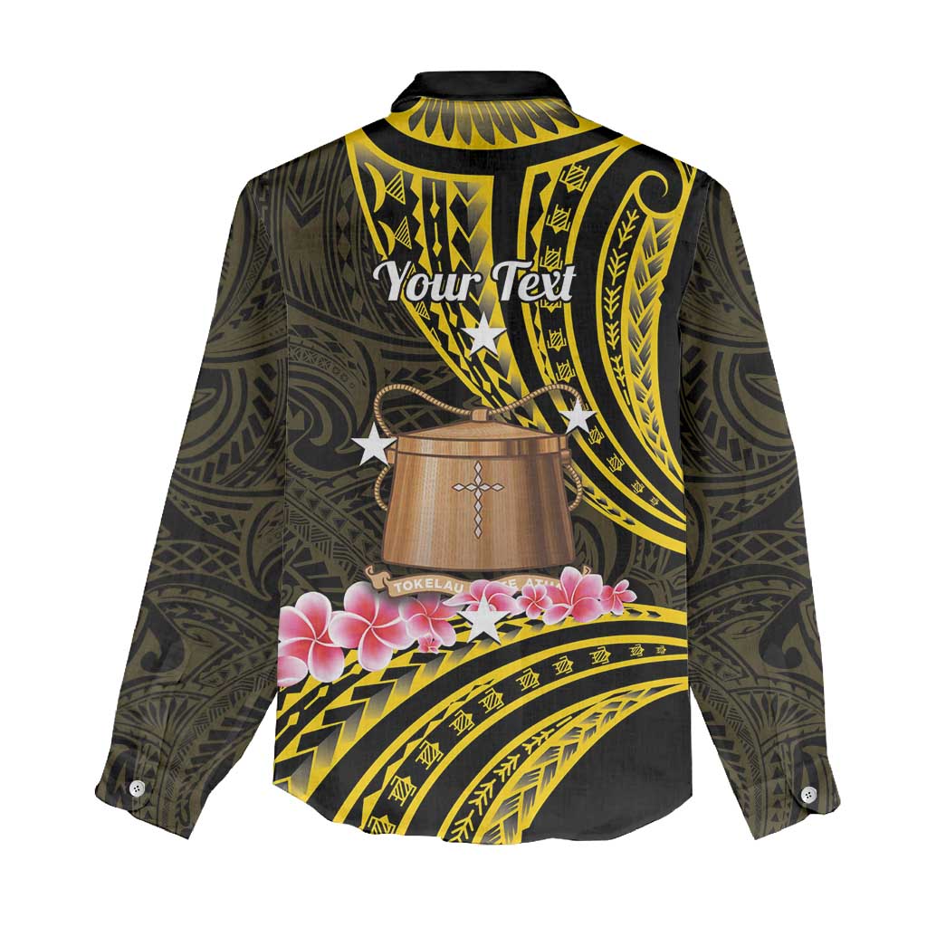 Personalised Tokelau Tokehega Day Women Casual Shirt Tokelauan Tatau Black Color - Polynesian Pride