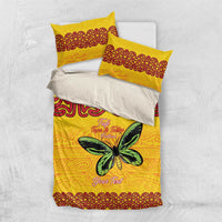 Personalised Tufi Tapa and Tattoo Festival Bedding Set PNG Oro Butterfly Tapa Pattern - Polynesian Pride