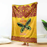Personalised Tufi Tapa and Tattoo Festival Blanket PNG Oro Butterfly Tapa Pattern - Polynesian Pride