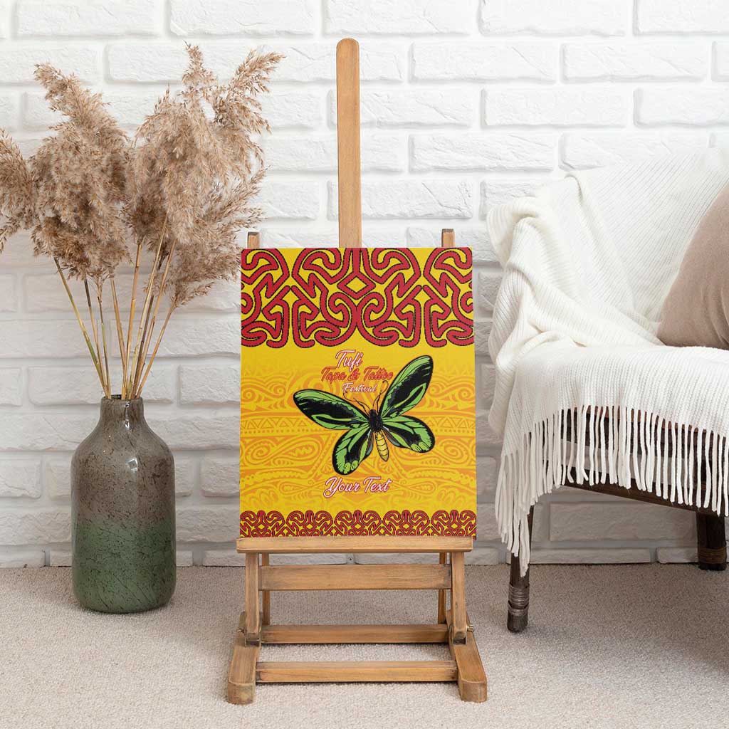 Personalised Tufi Tapa and Tattoo Festival Canvas Wall Art PNG Oro Butterfly Tapa Pattern - Polynesian Pride