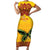 Personalised Tufi Tapa and Tattoo Festival Family Matching Short Sleeve Bodycon Dress and Hawaiian Shirt PNG Oro Butterfly Tapa Pattern - Polynesian Pride