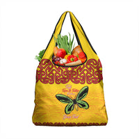 Personalised Tufi Tapa and Tattoo Festival Grocery Bag PNG Oro Butterfly Tapa Pattern - Polynesian Pride
