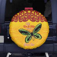 Personalised Tufi Tapa and Tattoo Festival Spare Tire Cover PNG Oro Butterfly Tapa Pattern - Polynesian Pride