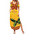 Personalised Tufi Tapa and Tattoo Festival Summer Maxi Dress PNG Oro Butterfly Tapa Pattern - Polynesian Pride