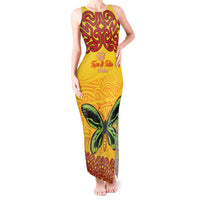Personalised Tufi Tapa and Tattoo Festival Tank Maxi Dress PNG Oro Butterfly Tapa Pattern - Polynesian Pride