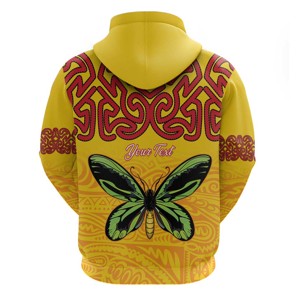 Personalised Tufi Tapa and Tattoo Festival Zip Hoodie PNG Oro Butterfly Tapa Pattern LT14 - Polynesian Pride