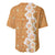 Personalised Tufi Tapa and Tattoo Festival Baseball Jersey Oro Tapa Cloth With Plumeria - Polynesian Pride