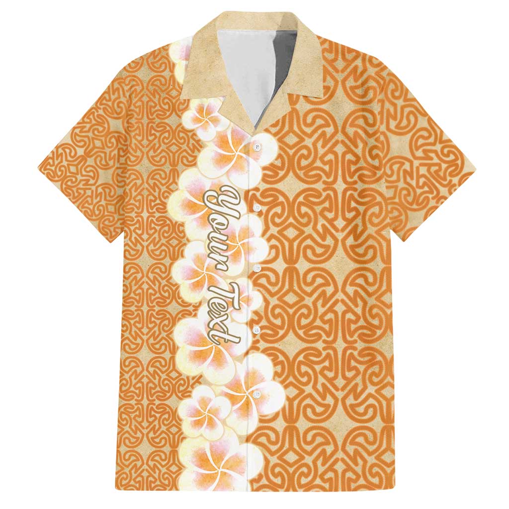 Personalised Tufi Tapa and Tattoo Festival Family Matching Long Sleeve Bodycon Dress and Hawaiian Shirt Oro Tapa Cloth With Plumeria LT14 Dad's Shirt - Short Sleeve Brown - Polynesian Pride