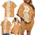 Personalised Tufi Tapa and Tattoo Festival Family Matching Off Shoulder Short Dress and Hawaiian Shirt Oro Tapa Cloth With Plumeria - Polynesian Pride