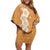 Personalised Tufi Tapa and Tattoo Festival Family Matching Off Shoulder Short Dress and Hawaiian Shirt Oro Tapa Cloth With Plumeria - Polynesian Pride