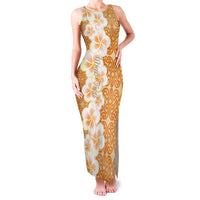 Personalised Tufi Tapa and Tattoo Festival Family Matching Tank Maxi Dress and Hawaiian Shirt Oro Tapa Cloth With Plumeria - Polynesian Pride