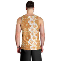 Personalised Tufi Tapa and Tattoo Festival Men Tank Top Oro Tapa Cloth With Plumeria LT14 - Polynesian Pride