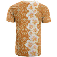 Personalised Tufi Tapa and Tattoo Festival T Shirt Oro Tapa Cloth With Plumeria - Polynesian Pride