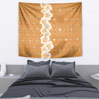 Personalised Tufi Tapa and Tattoo Festival Tapestry Oro Tapa Cloth With Plumeria - Polynesian Pride