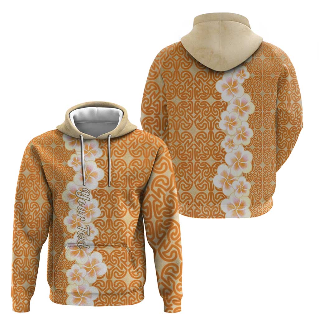 Personalised Tufi Tapa and Tattoo Festival Zip Hoodie Oro Tapa Cloth With Plumeria LT14 - Polynesian Pride