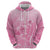 Personalised Polynesia Breast Cancer Awareness Hoodie No One Fights Alone Turtle Ribbon - Pink Version