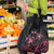 Personalised Polynesia Breast Cancer Awareness Grocery Bag No One Fights Alone Turtle Ribbon - Black Version