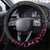 Polynesia Breast Cancer Awareness Steering Wheel Cover No One Fights Alone Turtle Ribbon - Black Version