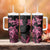 Personalised Polynesia Breast Cancer Awareness Tumbler With Handle No One Fights Alone Turtle Ribbon - Black Version